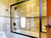 Custom built glass showers